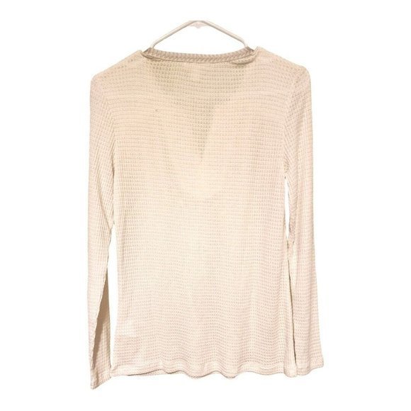 Tribal Jeans Women's Top Size XS‎ Bone Waffle Embroidery Detail Long Sleeve New - Picture 11 of 16